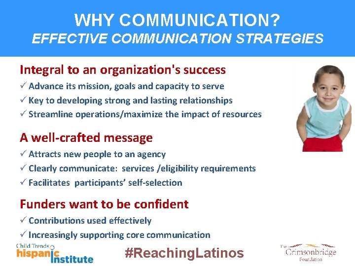 WHY COMMUNICATION? EFFECTIVE COMMUNICATION STRATEGIES Integral to an organization's success ü Advance its mission,