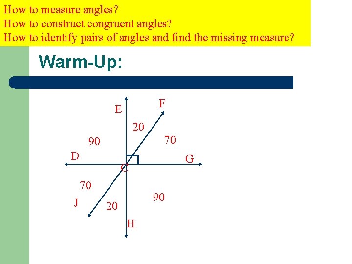 How toto measure angles? How find the measure of angles? How to construct congruent