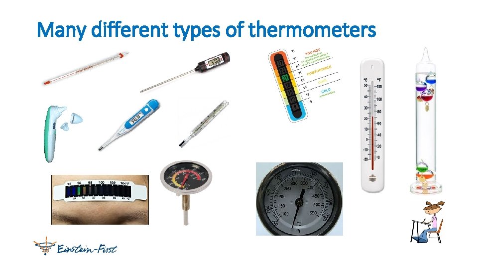 Many different types of thermometers 