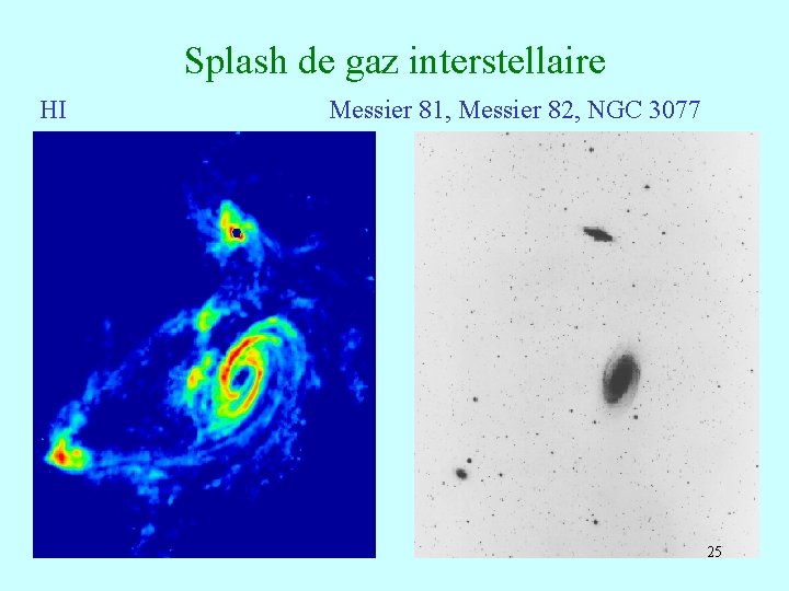 Splash de gaz interstellaire HI Messier 81, Messier 82, NGC 3077 25 