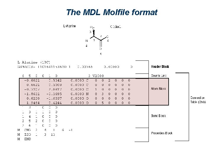 The MDL Molfile format 