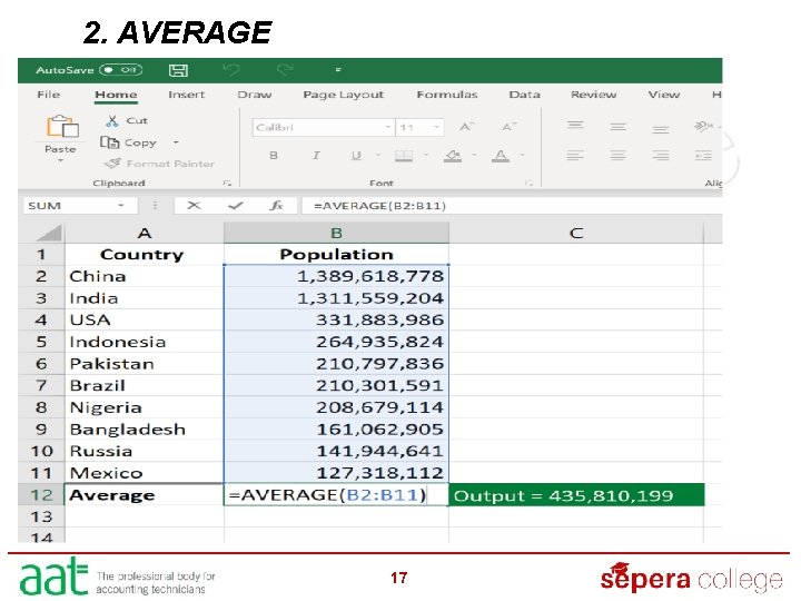 2. AVERAGE 17 