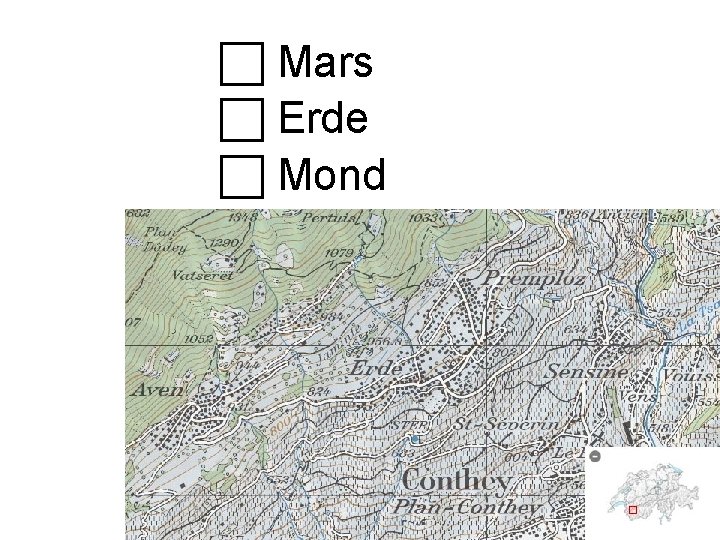  Mars Erde Mond 