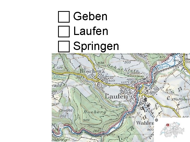  Geben Laufen Springen 