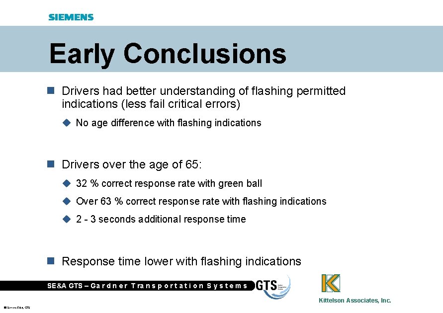 Early Conclusions n Drivers had better understanding of flashing permitted indications (less fail critical