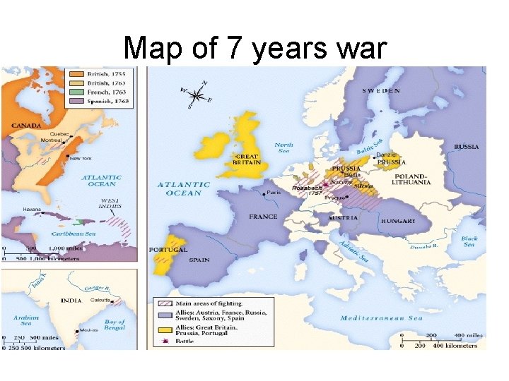 Map of 7 years war 