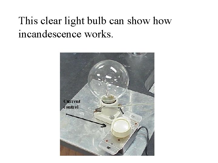 This clear light bulb can show incandescence works. 