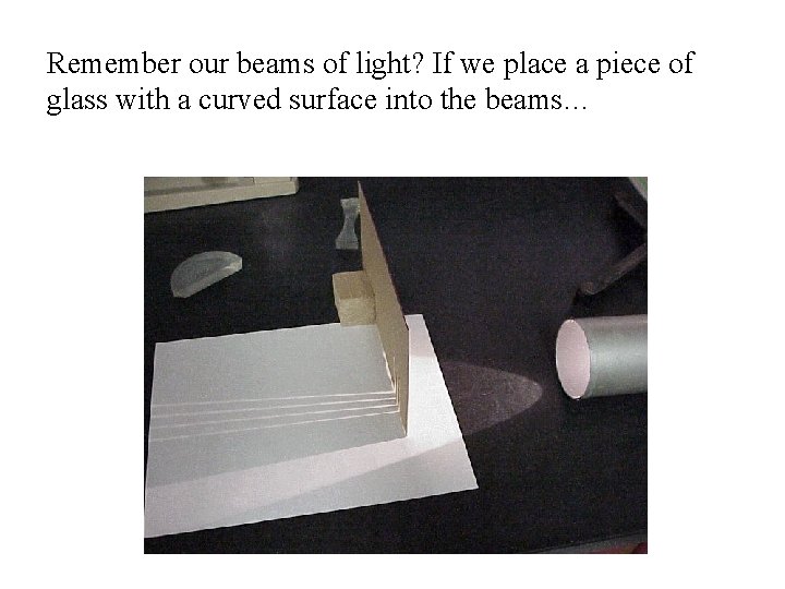 Remember our beams of light? If we place a piece of glass with a