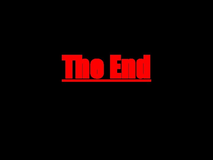 The End 