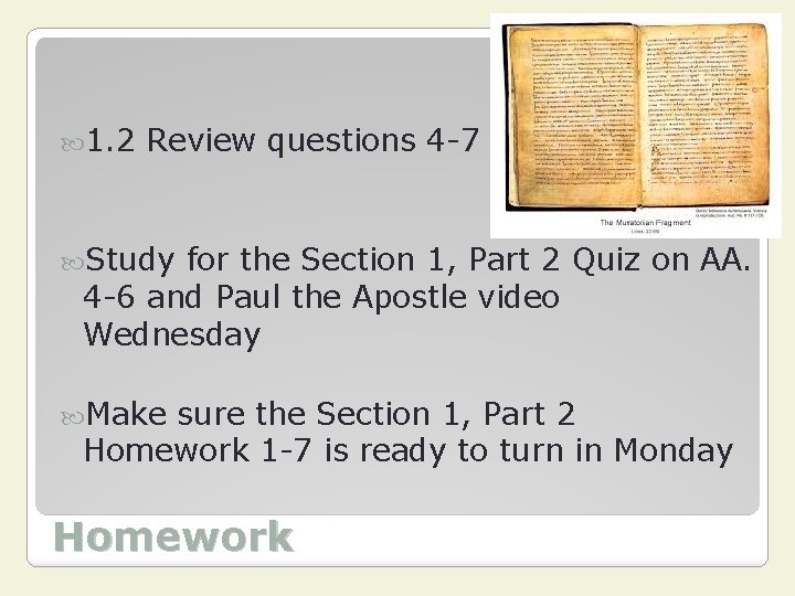 1. 2 Review questions 4 -7 Study for the Section 1, Part 2 1. 2 Review questions 4 -7 Study for the Section 1, Part 2