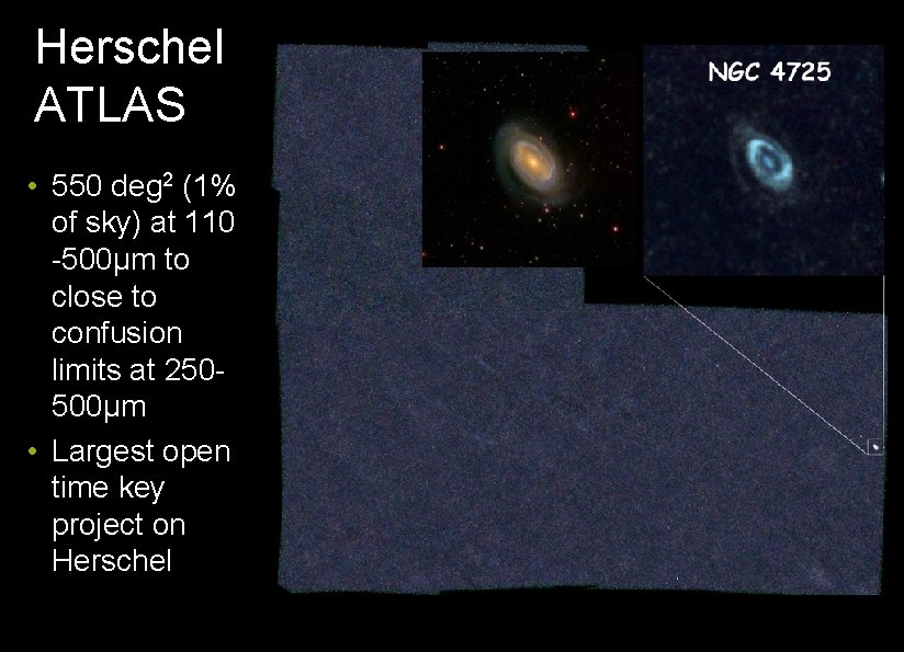 Herschel ATLAS • 550 deg 2 (1% of sky) at 110 -500μm to close