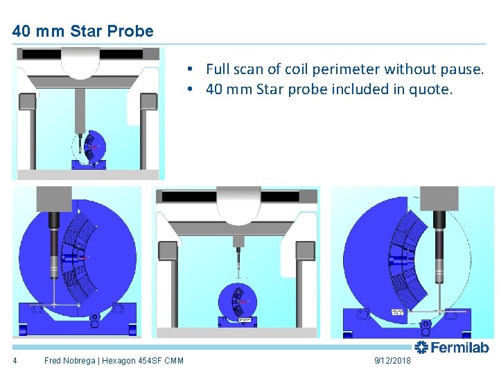 40 mm Star Probe • Full scan of coil perimeter without pause. • 40