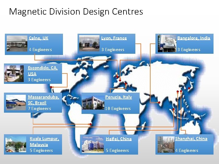 Magnetic Division Design Centres Calne, UK Lyon, France Bangalore, India 4 Engineers 3 Engineers
