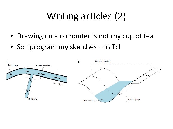 Writing articles (2) • Drawing on a computer is not my cup of tea