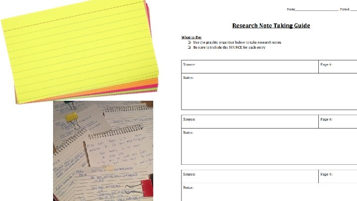 Research Notes Label Intro to Research Note Taking and Thesis Statements