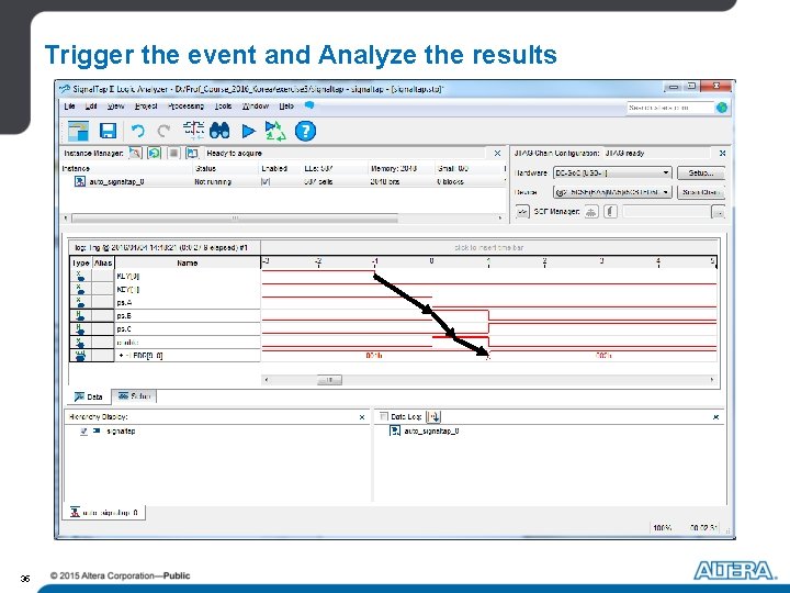Trigger the event and Analyze the results 35 