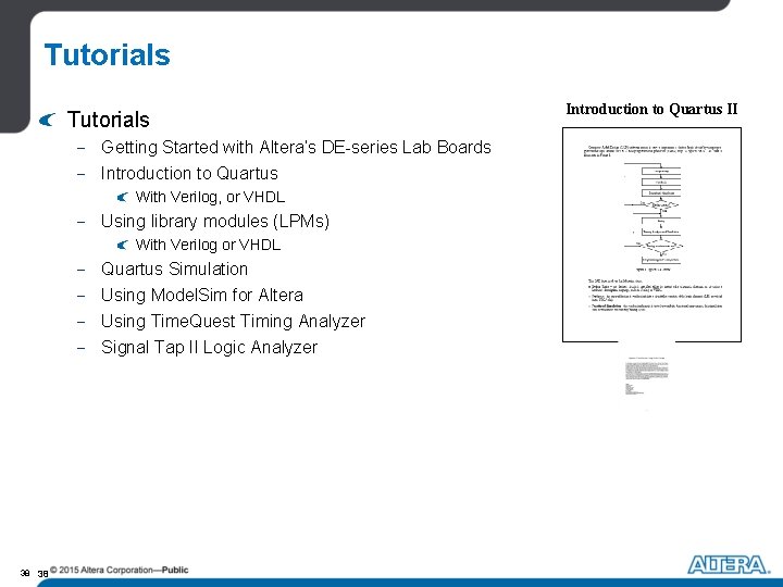 Tutorials - Getting Started with Altera’s DE-series Lab Boards - Introduction to Quartus With