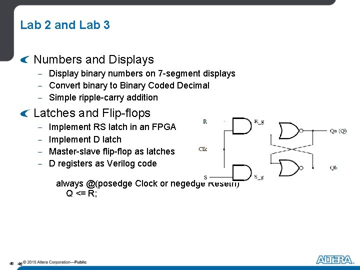 Lab 2 and Lab 3 Numbers and Displays - Display binary numbers on 7