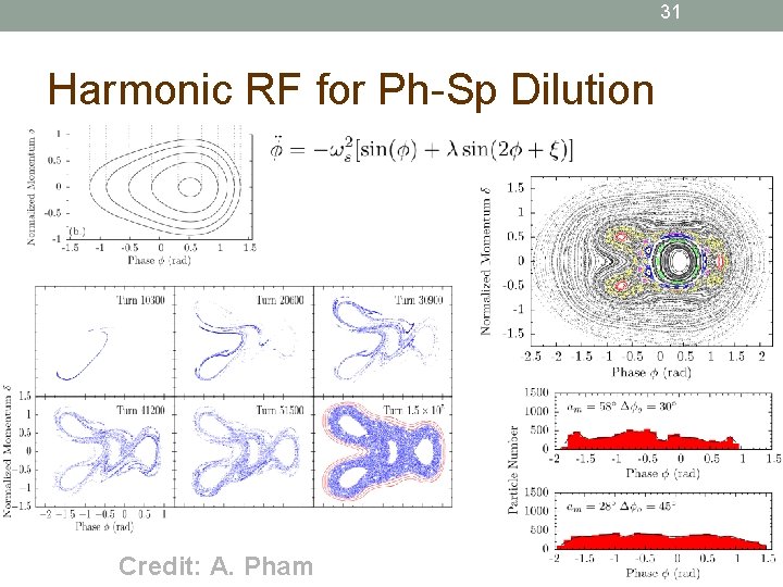31 Harmonic RF for Ph-Sp Dilution Credit: A. Pham 