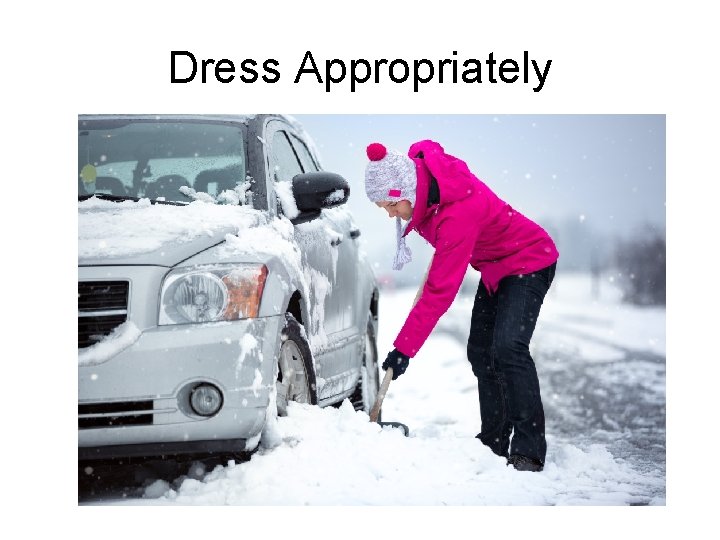 Dress Appropriately 