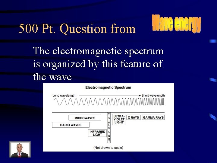 500 Pt. Question from The electromagnetic spectrum is organized by this feature of the