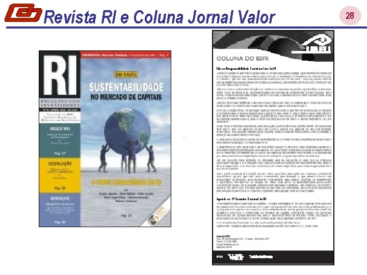 Revista RI e Coluna Jornal Valor 28 