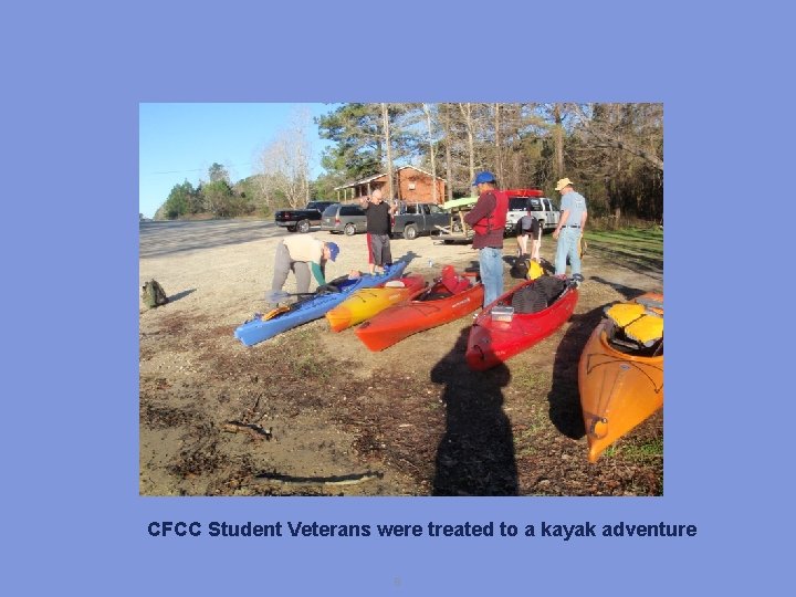 CFCC Student Veterans were treated to a kayak adventure 8 