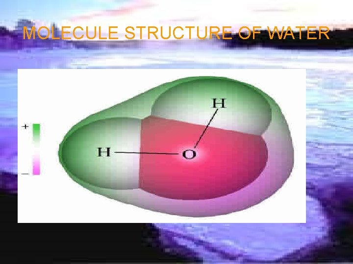 MOLECULE STRUCTURE OF WATER 