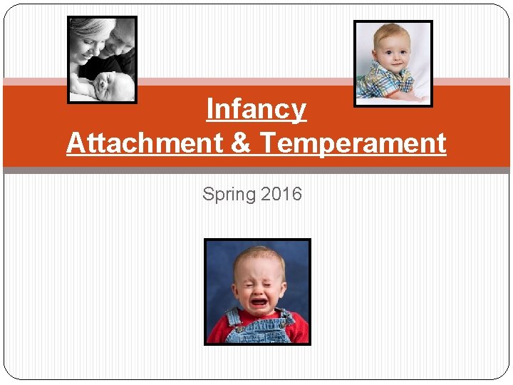 Infancy Attachment & Temperament Spring 2016 