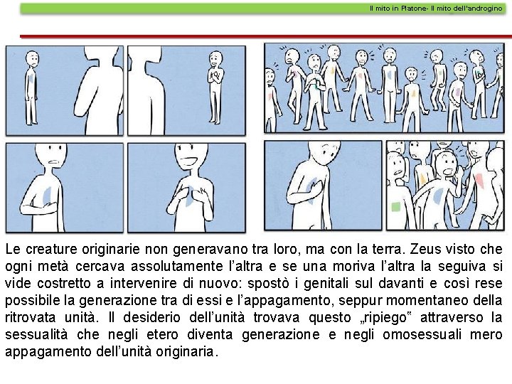 Il mito in Platone- Il mito dell’androgino Le creature originarie non generavano tra loro,