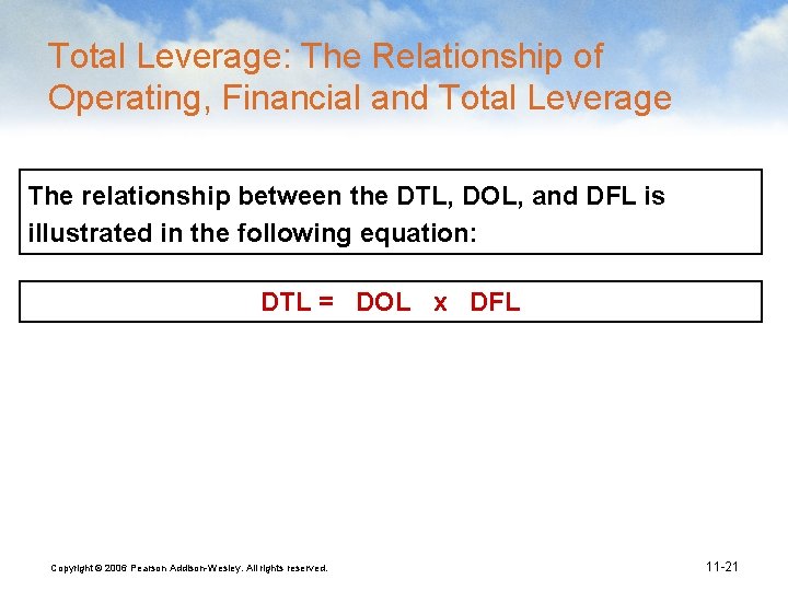 Total Leverage: The Relationship of Operating, Financial and Total Leverage The relationship between the