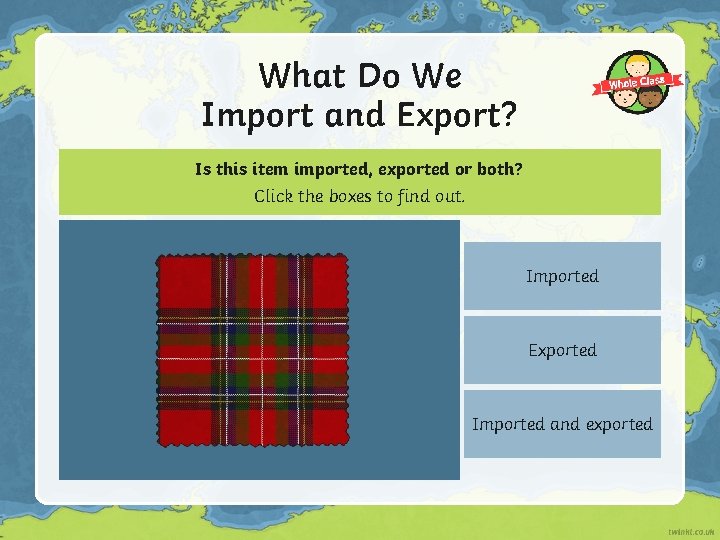 What Do We Import and Export? Is this item imported, exported or both? Click