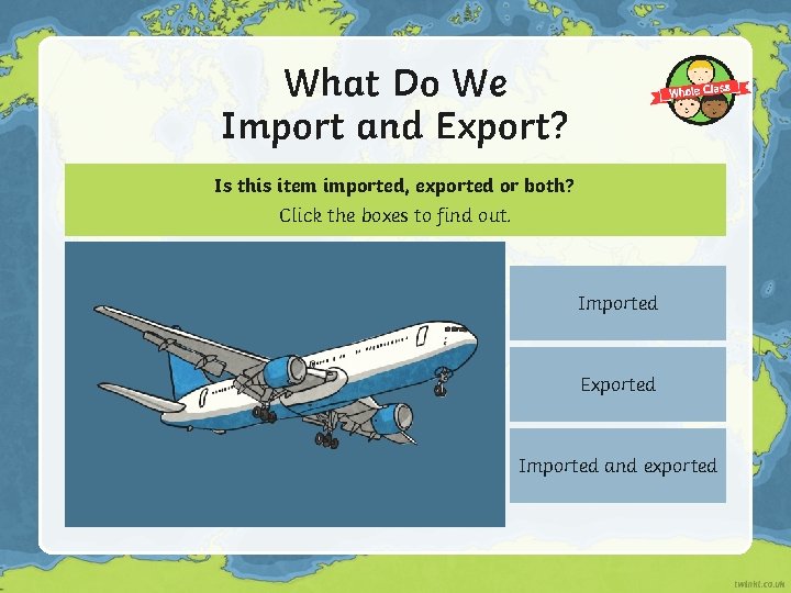 What Do We Import and Export? Is this item imported, exported or both? Click