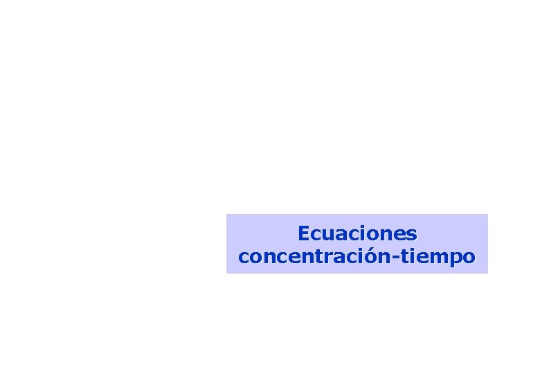 Ecuaciones concentración-tiempo 