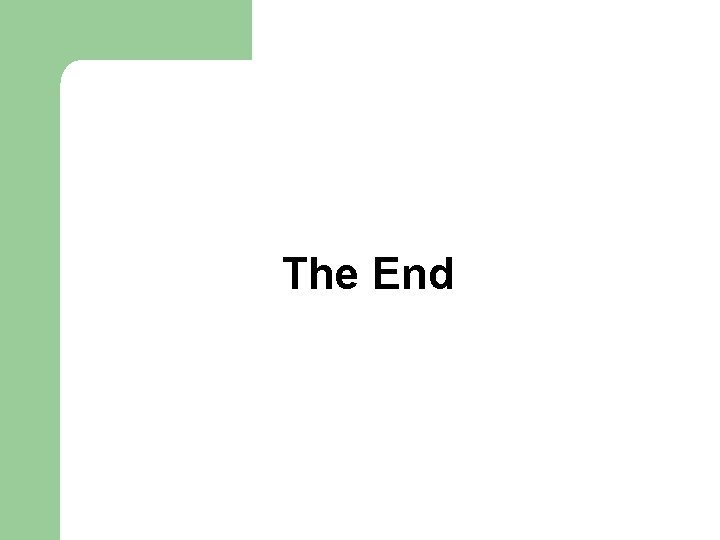 The End 