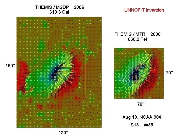 THEMIS / MSDP 610. 3 Ca. I 2006 UNNOFIT inversion THEMIS / MTR 2006