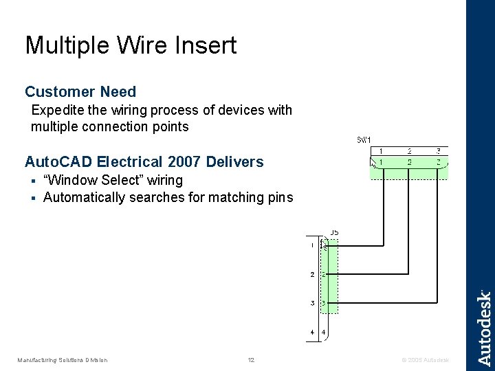Multiple Wire Insert Customer Need Expedite the wiring process of devices with multiple connection