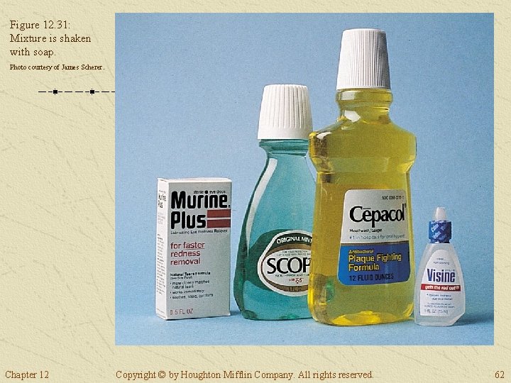 Figure 12. 31: Mixture is shaken with soap. Photo courtesy of James Scherer. Chapter
