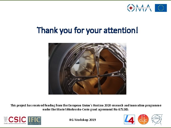 Thank you for your attention! This project has received funding from the European Union's