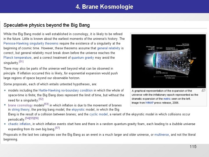 4. Brane Kosmologie 115 