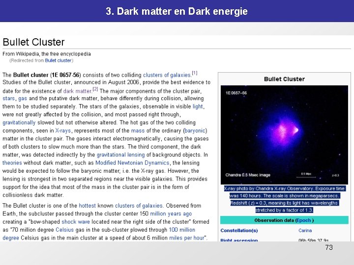 3. Dark matter en Dark energie 73 