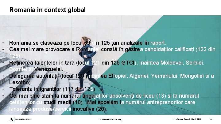 România in context global • România se clasează pe locul 69 din 125 țări