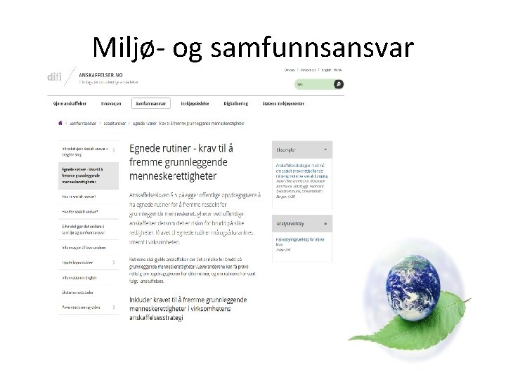 Miljø- og samfunnsansvar 