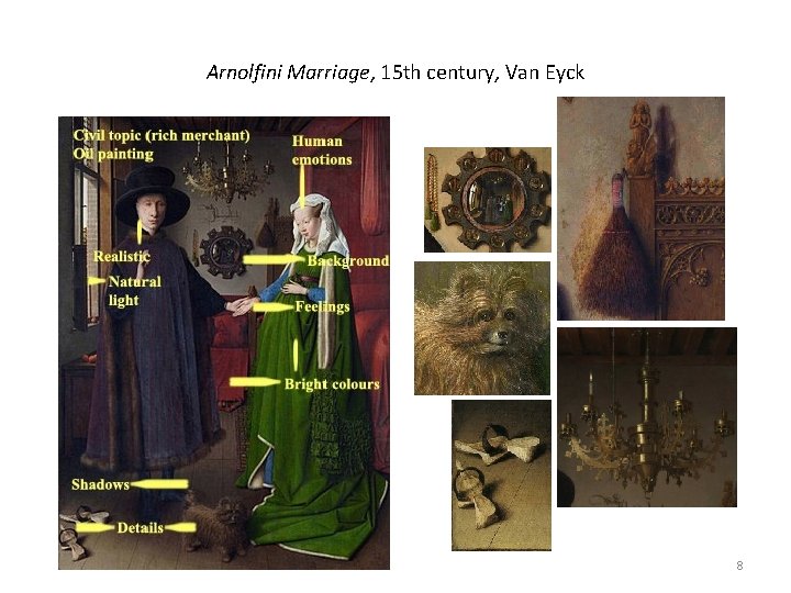 Arnolfini Marriage, 15 th century, Van Eyck 8 