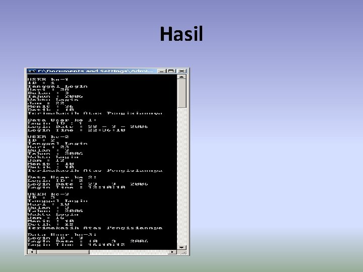 Hasil Hasil