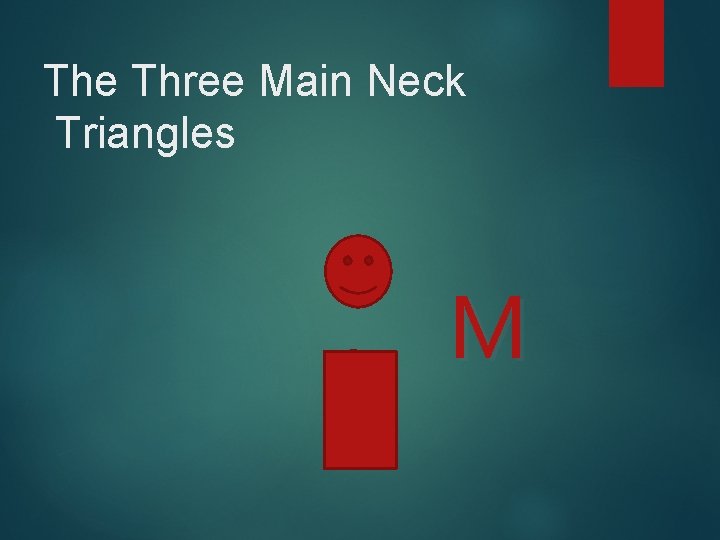 The Three Main Neck Triangles M 