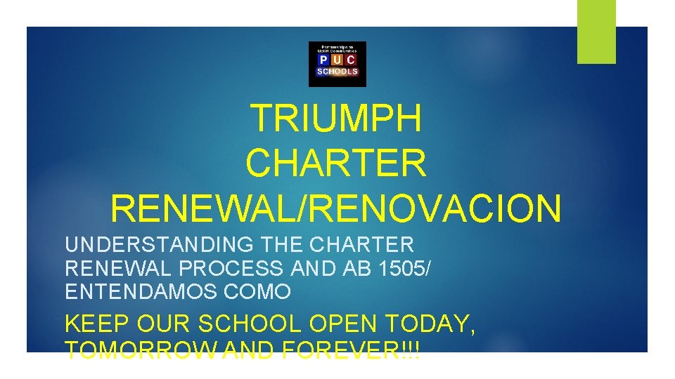 Charter Renewal Meaning 