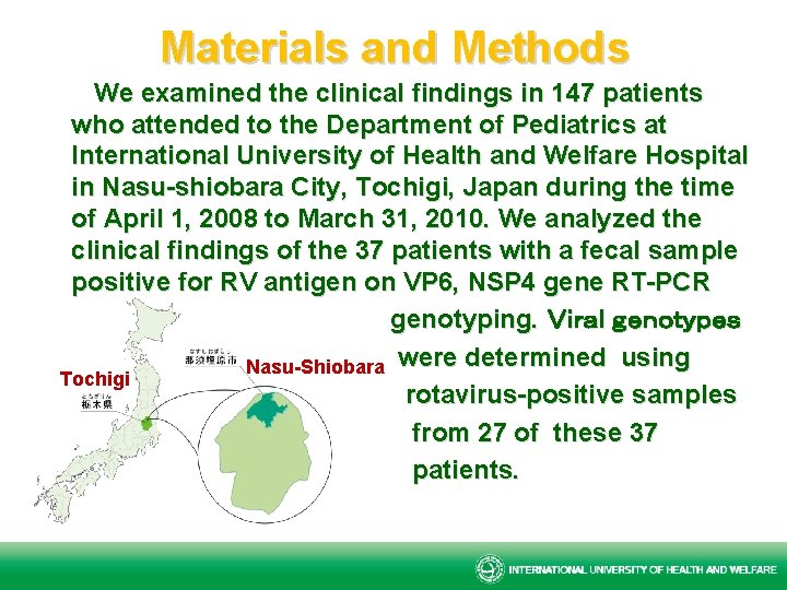 Materials and Methods We examined the clinical findings in 147 patients who attended to