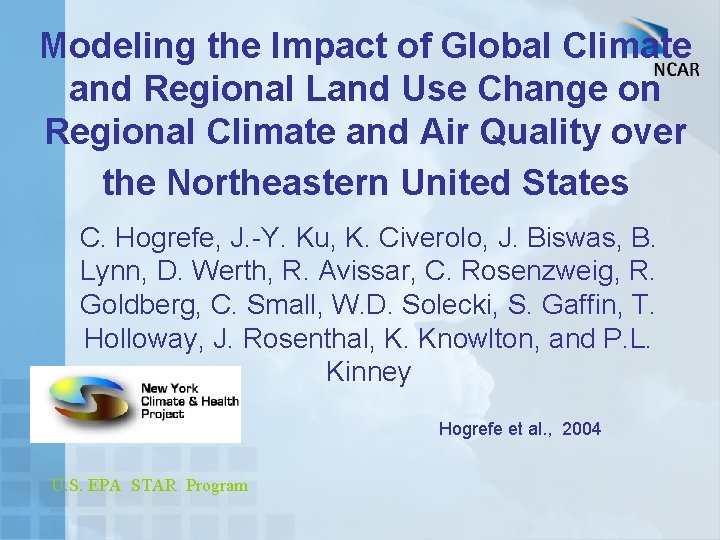 Modeling the Impact of Global Climate and Regional Land Use Change on Regional Climate