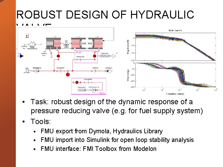 ROBUST DESIGN OF HYDRAULIC VALVE • Task: robust design of the dynamic response of